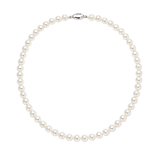 7.0-7.5mm White Freshwater Pearl Necklace